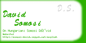 david somosi business card